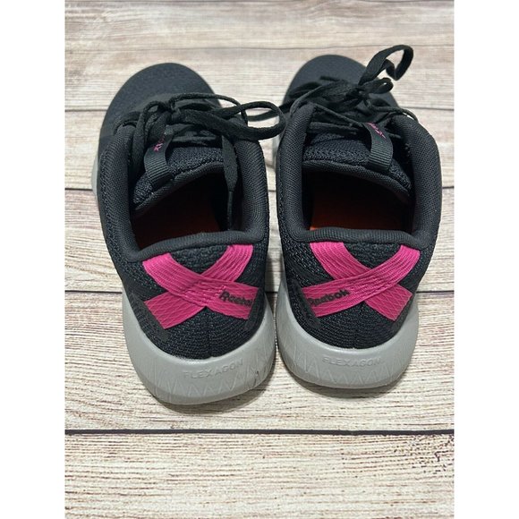 Reebok Womens Flexagon 3.0 Memory Tech Sneakers Gray Hot Pink Size 6 - Picture 6 of 8